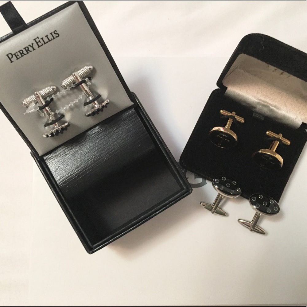 5 Shirt cufflinks + 1 tie clip